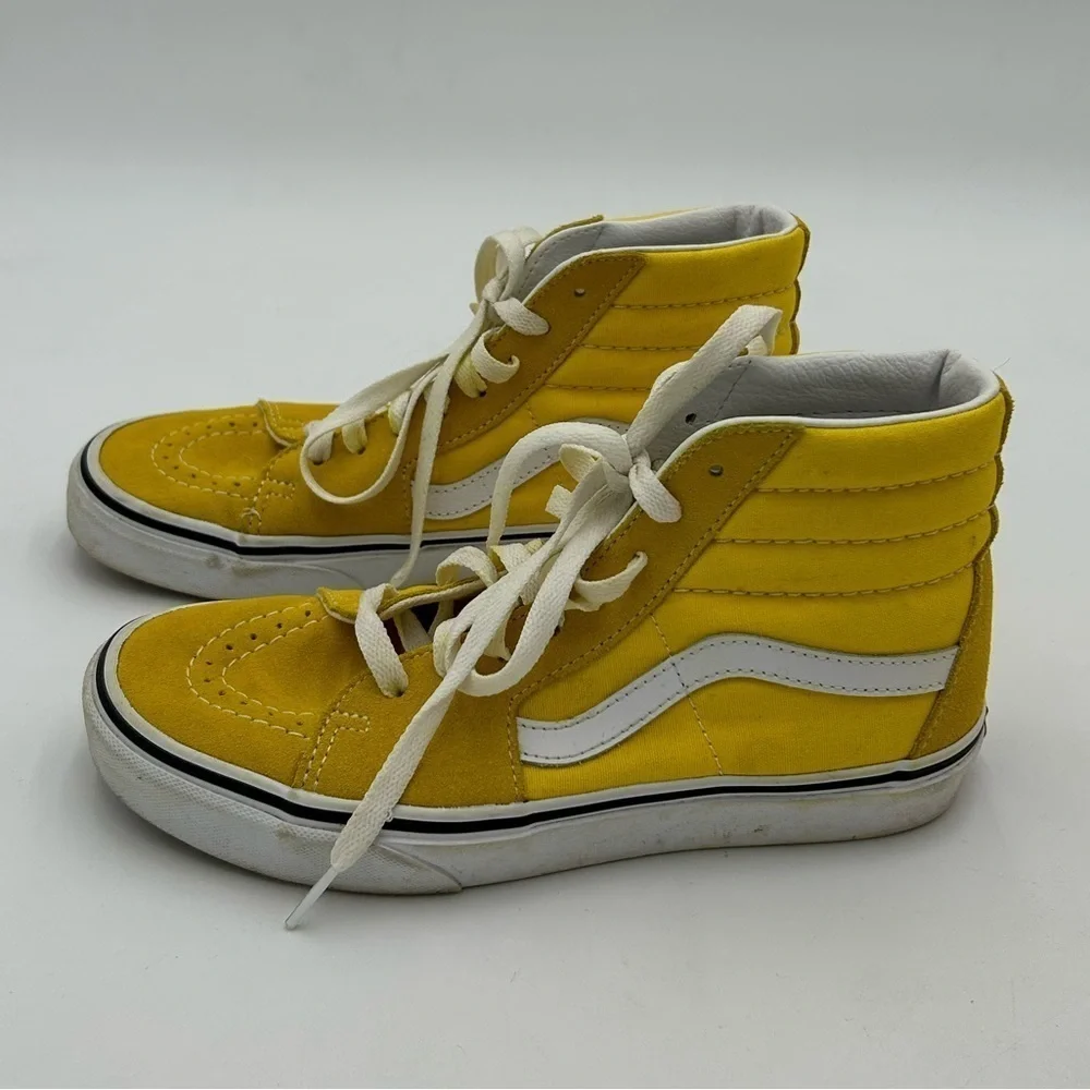 Vans SK8 HI Golden Yellow High Top Skateboard Shoes - Picture 3 of 6